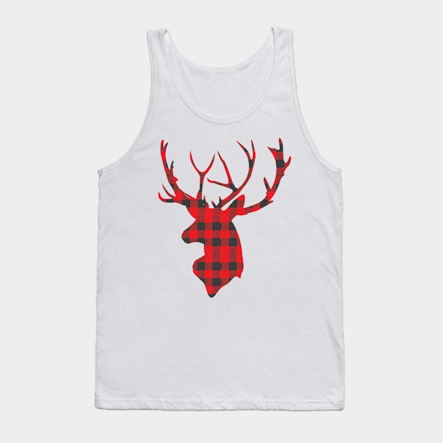 Christmas Reindeer Tank Top by Rise And Design